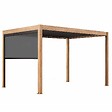 OVIALA - Pergola bioclimatique autoportée et motorisée éclairée 3x4m et 1 store - Kavala - vignette