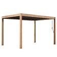 OVIALA - Pergola bioclimatique autoportée 3x4m en aluminium bois gris - Athenes - vignette