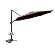 CONCEPT USINE - Parasol marron droit rond 35 x 35 m rotatif à 360 CASTILLO $ - vignette