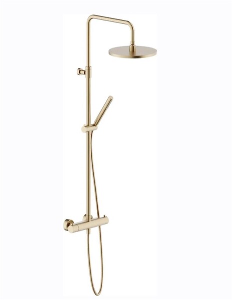 NOBILI - Colonne de douche thermostatique TONDA avec douchette stylo - Coloris: Chromé brillant - large