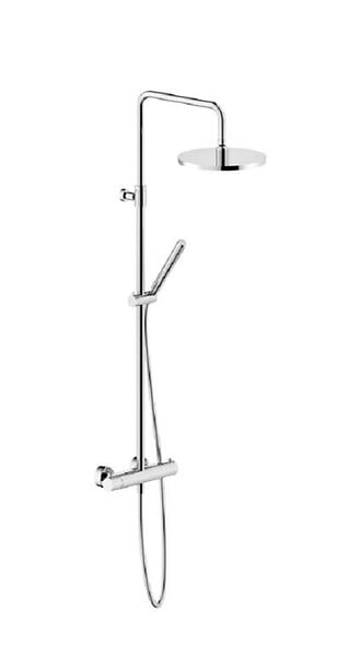 NOBILI - Colonne de douche thermostatique TONDA avec douchette stylo - Coloris: Chromé brillant - large