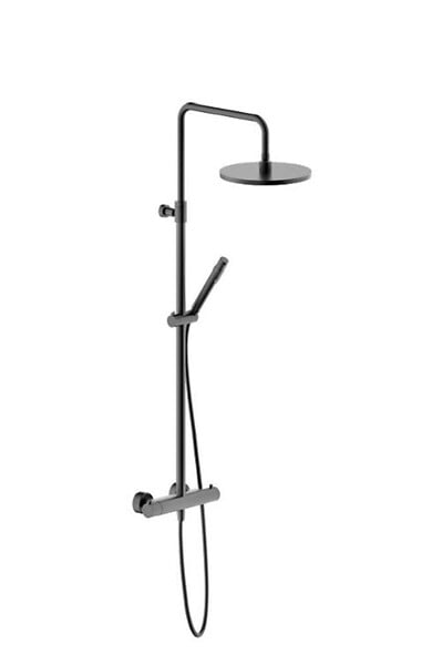 NOBILI - Colonne de douche thermostatique TONDA avec douchette stylo - Coloris: Chromé brillant - large