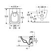 VILLEROY ET BOCH - Cuvette WC suspendu sans bride  Architectura Twistflust rectangle avec abattant frein de chute - vignette