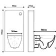 GODART - Pack WC suspendu gain de place bâti mural verre blanc + cuvette sans bride vortex Turbi - vignette