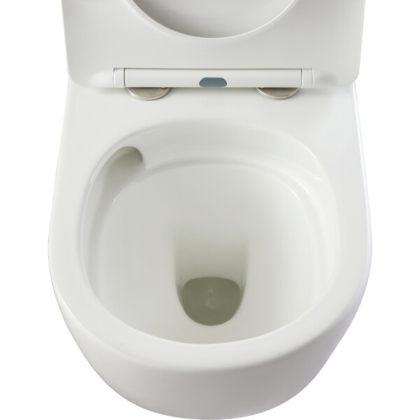 GODART - Pack WC suspendu gain de place bâti mural verre blanc + cuvette sans bride vortex Turbi - large