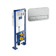 VILLEROY ET BOCH - Bâti-support autoportant WC  Viconnect avec plaque chrome mat - vignette