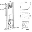 SIAMP - Pack WC suspendu gain de place bâti universel SIAMP + cuvette sans bride vortex Turbi - vignette