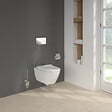 VILLEROY ET BOCH - Pack WC sans bride  Subway 2.0 abattant frein de chute + bâti-support sol et mur + plaque Chromé + Tabouret - vignette