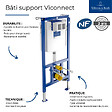 VILLEROY ET BOCH - Bâti-support autoportant WC  Viconnect avec plaque noir - vignette