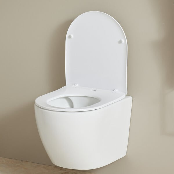 GODART - Cuvette WC suspendu gain de place sans bride effet vortex Turbi - large