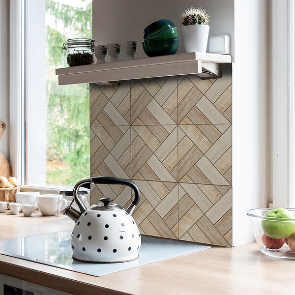 VINYL WAY - Lot de 8 carreaux adhésifs 20x20 cm- APRIL - 60984 - large