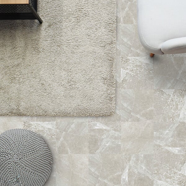 VINYL WAY - Carreaux adhésifs vinyle NENA - Marbre beige - 20x20cm - large