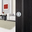 HOPPE - Set 1 aluminium pour porte coulissante 4920 F249 ronde aspect chromé brillant, aveugle sans gâche, cuvette + doigt - HOPPE - 3948041 - vignette