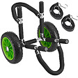 TECTAKE - Chariot de transport pour planche de surf pliable  noir/vert - vignette
