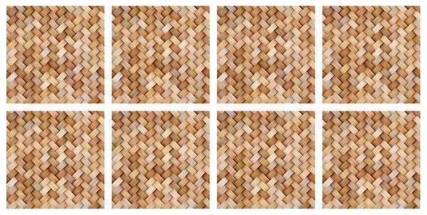 VINYL WAY - Lot de 8 carreaux adhésifs PETRA - Osier - 20x20cm - large