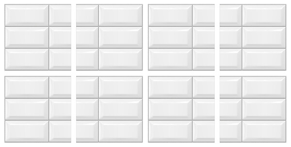 VINYL WAY - Lot de 8 carreaux adhésifs DELPHINE 20x20cm - large