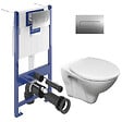 VILLEROY & BOCH - ViConnect Pro S Pack WC Bâti Villeroy & Boch + WC suspendu Jika Neo + Abattant + Plaque (ViConnectS-LinePro-1) - vignette