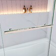 AICA SANITAIRE - Pare baignoire en deux volets -120x140cm-verre en 5mm - vignette