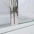 AICA SANITAIRE - Pare baignoire anticalcaire en deux face ecran de baignoire en transparent -100x140cm -verre en 5mm - vignette