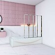 AICA SANITAIRE - Pare baignoire en 4 volets 100x140cm - vignette