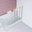 AICA SANITAIRE - Pare baignoire en 4 volets 100x140cm - vignette
