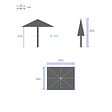 HESPERIDE - Parasol droit rectangulaire Loompa Ardoise - 3 x 2 m - Hespéride - vignette