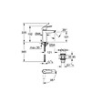 GROHE - Mitigeur lavabo monocommande START FastFixation GROHE 23746002 bec droit - taille M - chrome - vignette