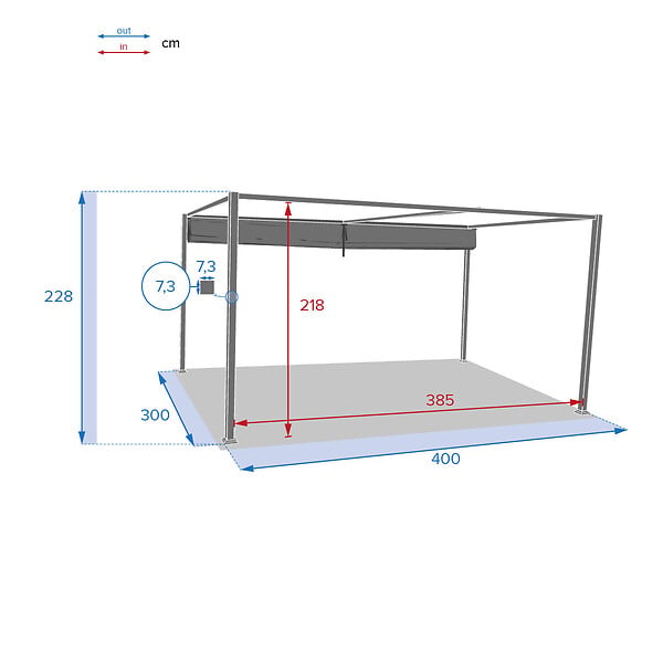 HESPERIDE - Tonnelle de jardin en aluminium ardoise Palmeira 4 x 3 m - Hespéride - large