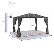 HESPERIDE - Tonnelle de jardin en aluminium Belize - 3 x 3,6 m - Hespéride - vignette