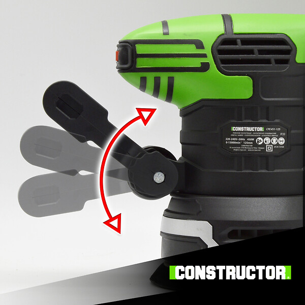 CONSTRUCTOR - Ponceuse excentrique 450w - 125mm - large