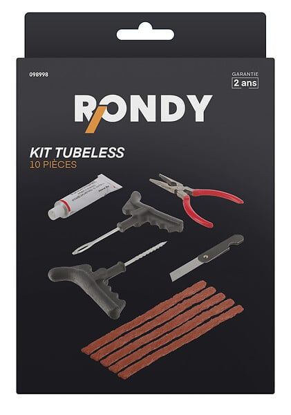 RONDY - Kit reparation crevaison 10 pieces - large
