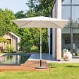 HESPERIDE - Parasol droit carré "Soya" argile & blé 2,5 x 2,5m en acier et polyester - vignette