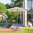 HESPERIDE - Parasol droit rond inclinable "Soya" blé 2,7m - vignette