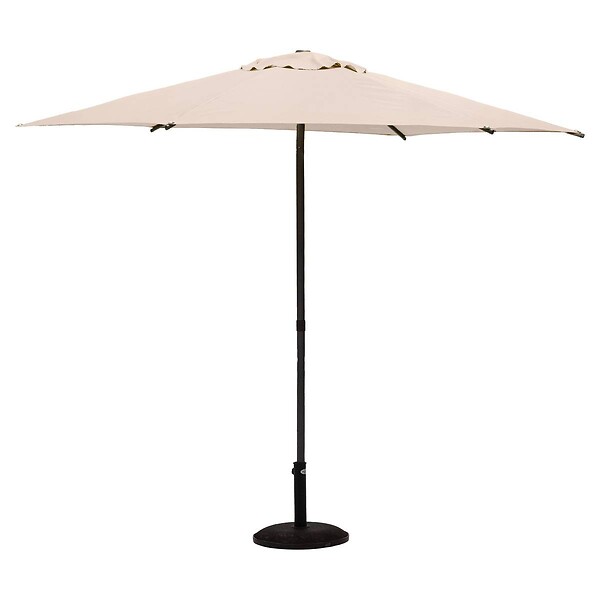 HESPERIDE - Parasol droit rond inclinable "Soya" blé 2,7m - large
