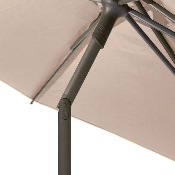 HESPERIDE - Parasol droit rond inclinable "Soya" blé 2,7m - large
