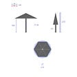 HESPERIDE - Parasol droit rond inclinable "Soya" blé 2,7m - vignette
