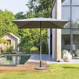 HESPERIDE - Parasol droit carré "Soya" ardoise D2,5x2,5m en acier - vignette
