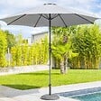 HESPERIDE - Parasol droit rond "Sisko" ardoise D2,7m en aluminium traité époxy - vignette