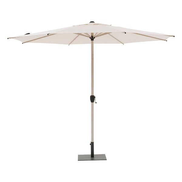 HESPERIDE - Parasol droit rond inclinable "Loompa" argile & blé 3m en aluminium et polyester - large