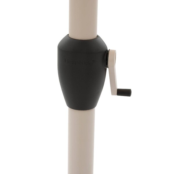 HESPERIDE - Parasol droit rond inclinable "Loompa" argile & blé 3m en aluminium et polyester - large