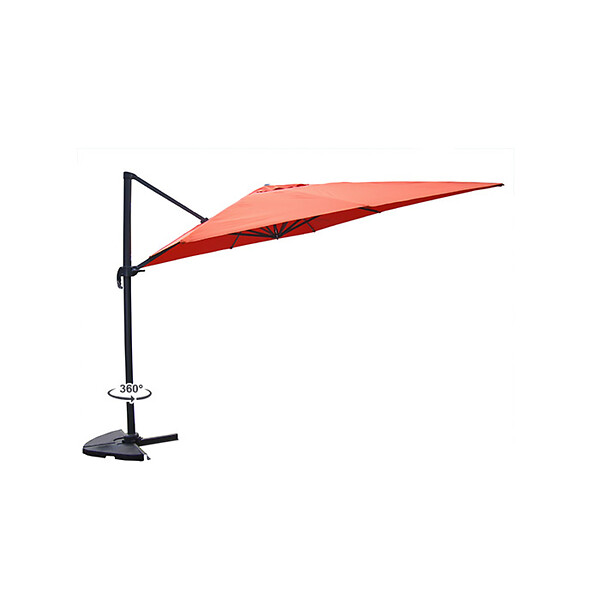 CONCEPT USINE - Ensemble parasol  terracotta 3x3m et 4 dalles à lester PALATINO - large