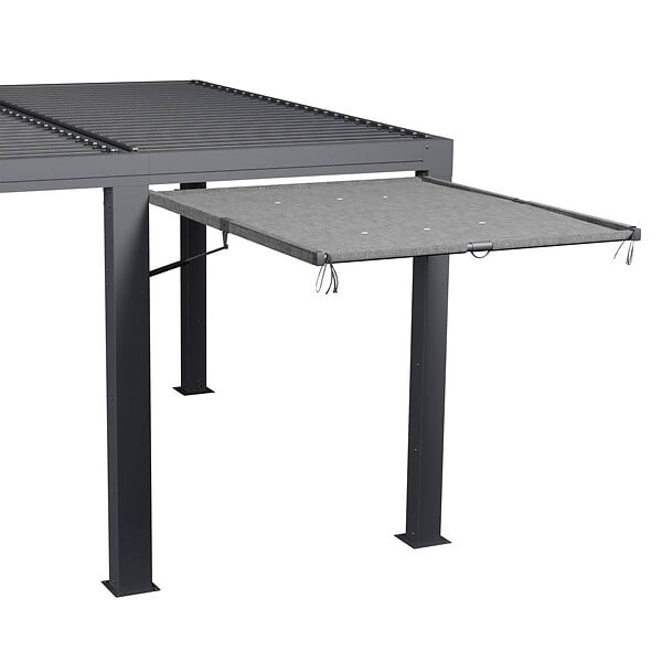 HESPERIDE - Auvent petit modèle pour pergola bioclimatique "Majaé" 3,6x3,6m - large