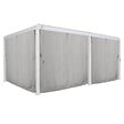 HESPERIDE - Kit de rideaux, moustiquaires et de rails pour tonnelle bioclimatique "Evora" 6 x 3,6m Gris clair - vignette