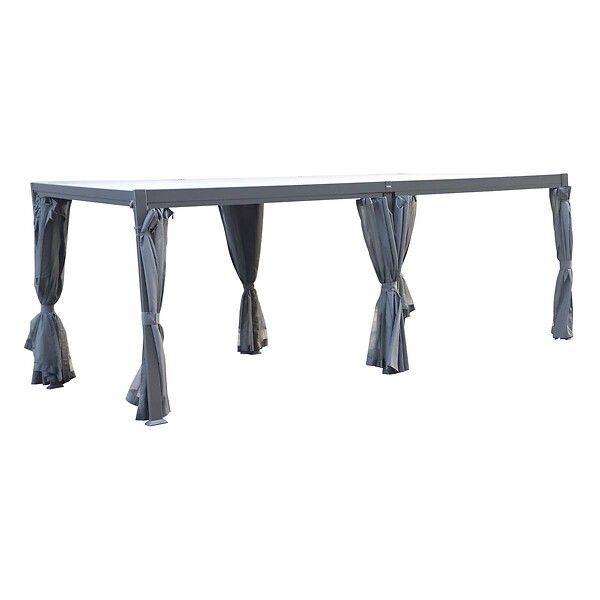 HESPERIDE - Moustiquaire pour pergola bioclimatique "Avila" graphite 6 x 3,5m en polyester - large