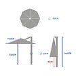 HESPERIDE - Parasol déporté rond "Manoa" argile & blé 3m en aluminium acier et polyester - vignette