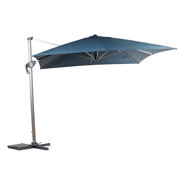 HESPERIDE - Parasol déporté rectangulaire "Équador" Pétrole 4 x 3m en aluminium et polyester - large