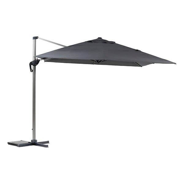 HESPERIDE - Parasol déporté rectangulaire "Équador" Ardoise 4 x 3m en aluminium et polyester - large