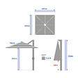 HESPERIDE - Parasol déporté rectangulaire multi-toile "Melhia" lin 4 x 3m en aluminium acier et oléfine - vignette
