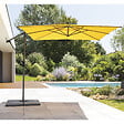 HESPERIDE - Parasol déporté carré "Manoa" jaune moutarde D2,5x2,5m en acier - vignette