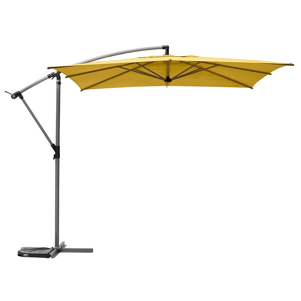 HESPERIDE - Parasol déporté carré "Manoa" jaune moutarde D2,5x2,5m en acier - large